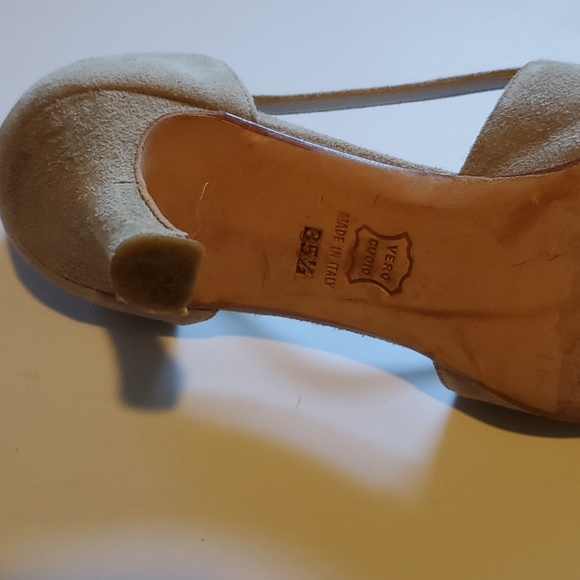 Armani Taupe Suede sandals size 35.5 - Picture 5 of 5